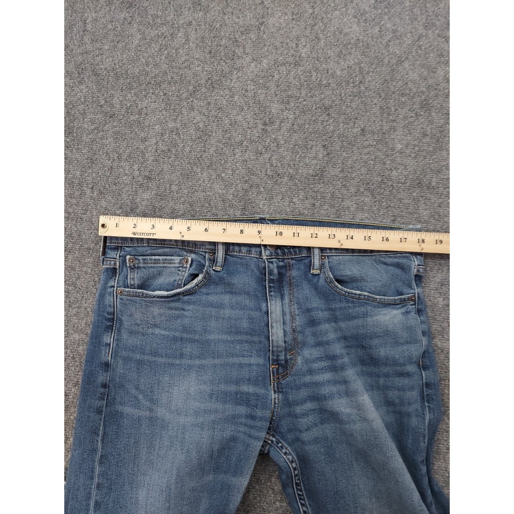 Levis 513 Jeans Mens 34x30 Blue Whiskered Slim Straight Denim Preppy Stretch - Picture 7 of 13